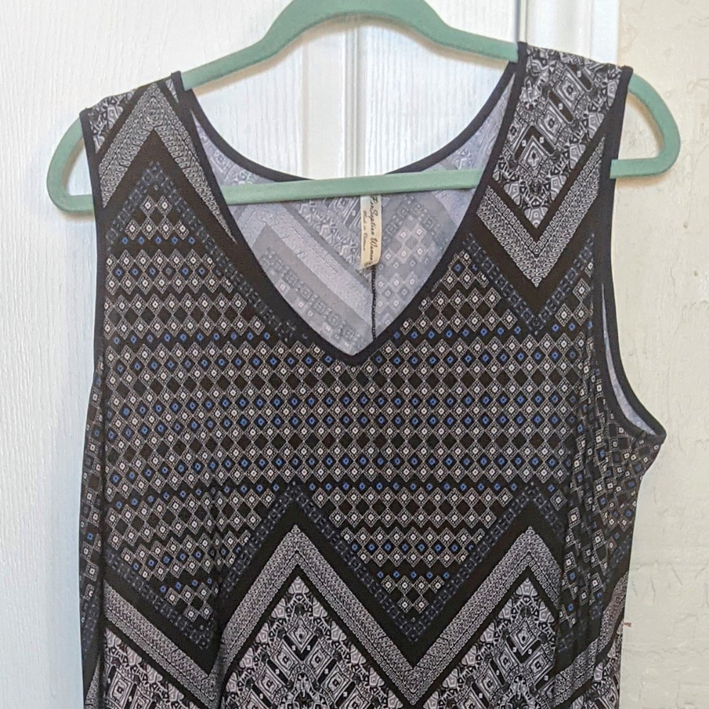 Blue/purple print dress